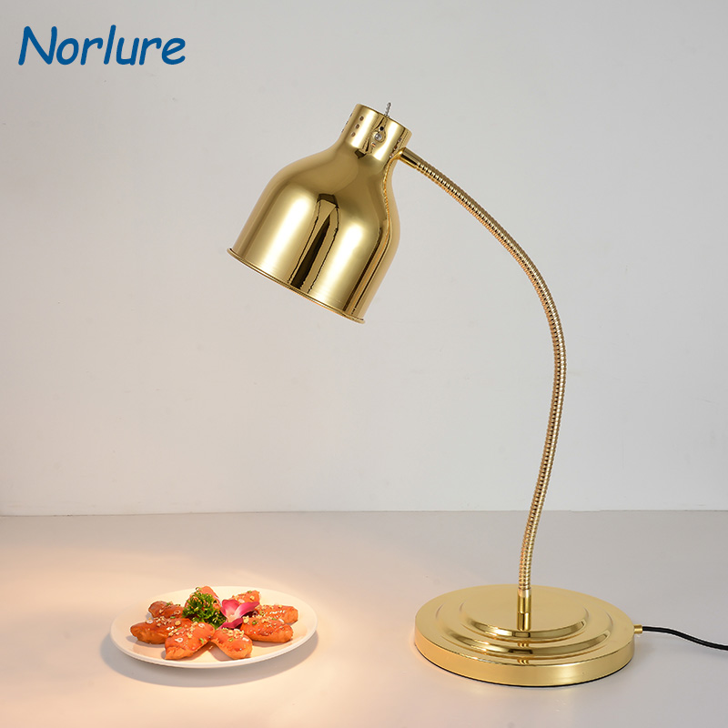 Single Head Food Heating Insulation Table Light Buffet Pizza Cooked Food Display Table Light Roast Insulation Table Lamp