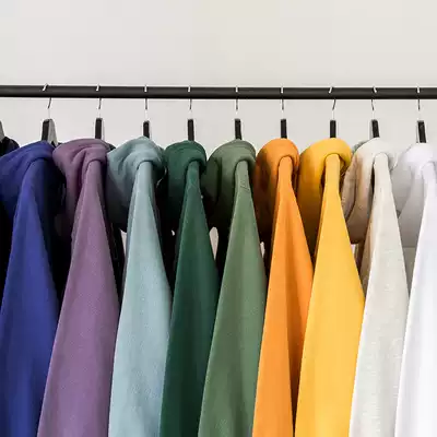 460g heavy horizontal woven cotton base hooded sweatshirt low saturation white solid color Japanese sweatshirt