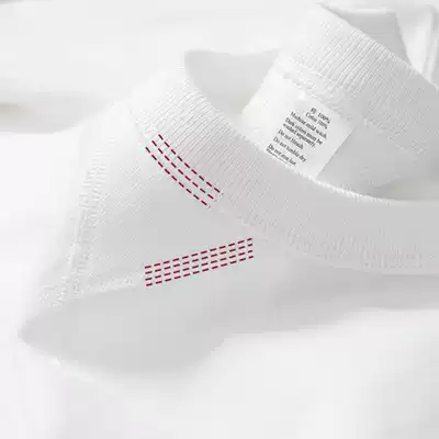 300g heavy T-shirt combed cotton four-needle round neck pure white short-sleeved tee pure cotton brushed men and women through the bottom