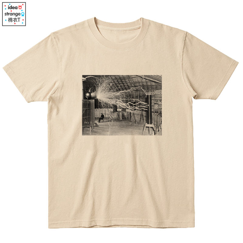 1899 Tesla Coil Electricity T-Shirt Scientist Physics Nikola Tesla Ac Dc Short Sleeve Summer 1899 Tesla Coil Electricity T-Shirt Scientist Physics Nikola Tesla Ac Dc Short Sleeve Summer