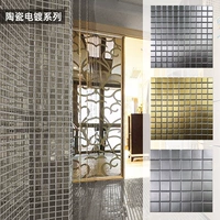 Outin Ceramic Mosaic Elecloplated Titanium Silver Paine Foine Buzzle Puzzle Винный шкаф винный бар ночной клуб