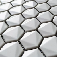 Aotint керамическая мозаика 3D трехмерная поверхность сверла скошенная шестиугольная шестиугольная плитка крыльцо фон настенная головоломка