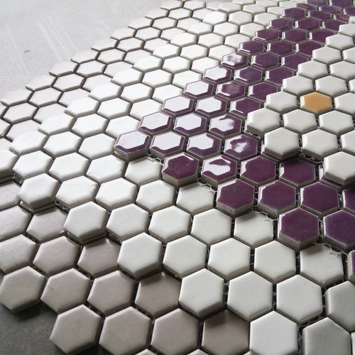 Керамическая мозаичная мозаика в американском стиле серая фиолетовая желтая шестиугольная плитка ванная комната ванная комната ванная комната кухня стена наст