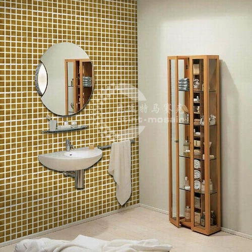 Outin Ceramics Mosaic Желтая и белая ледяная авария кружевная плитка для ванной комнаты туалетная кухня кухня бассейн кирпич