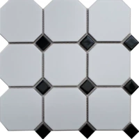 Большой восьмиугольный черно -белый матч