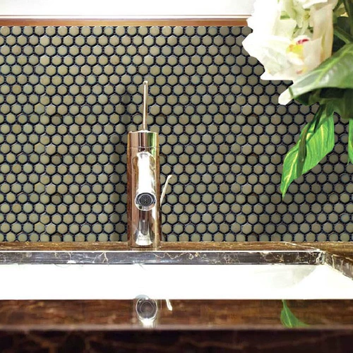 Керамическая мозаичная мозаика в американском стиле серая фиолетовая желтая шестиугольная плитка ванная комната ванная комната ванная комната кухня стена наст