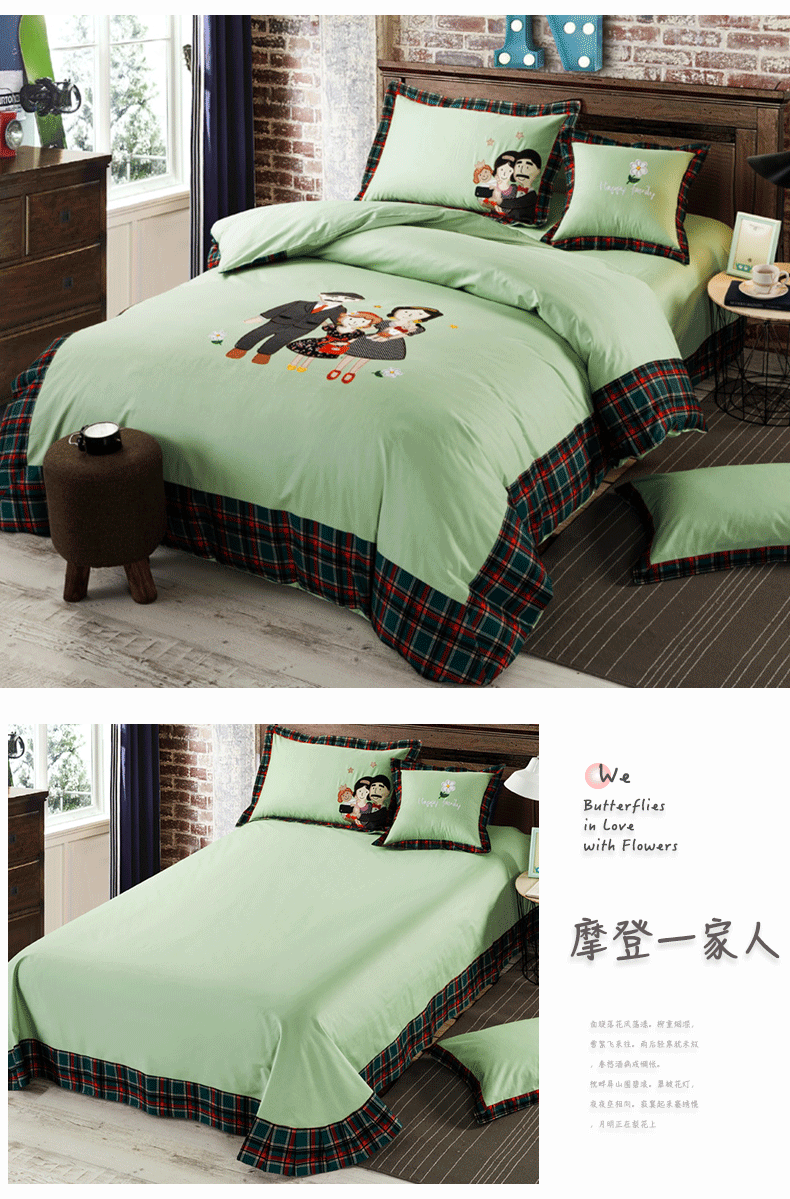 Bắc cực nhung phim hoạt hình trẻ em cotton bốn mảnh cotton giường đơn ký túc xá sinh viên quilt cover sheets bộ đồ giường