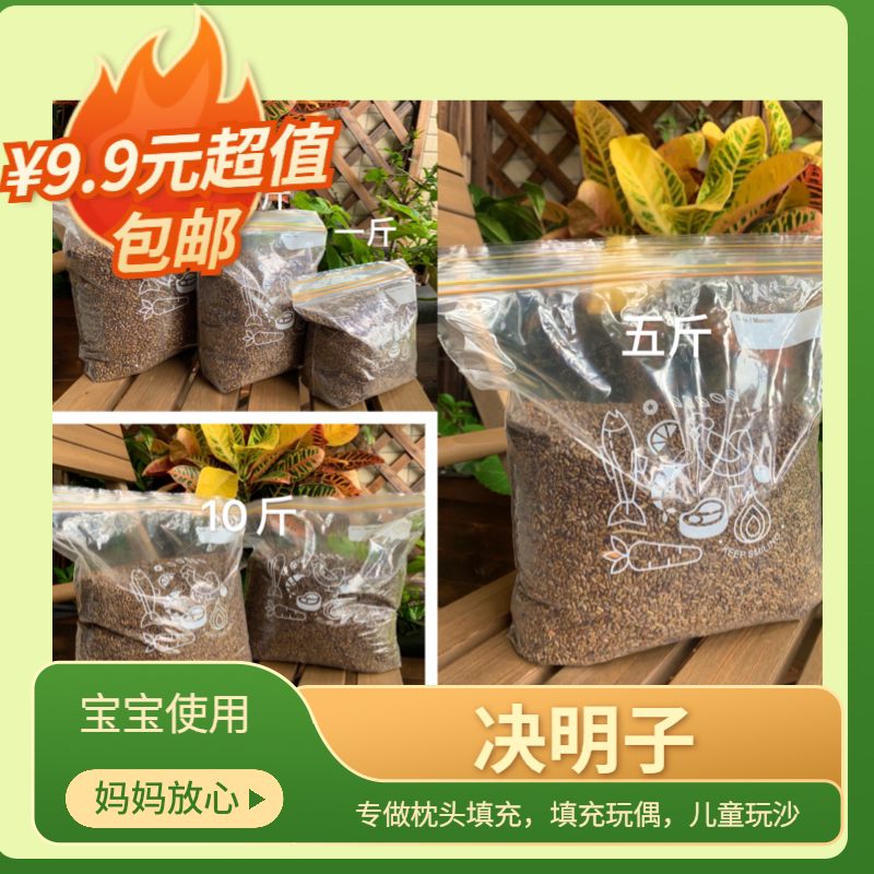 Small grain raw cassia pillow summer filling pillow core baby