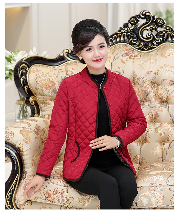 2017 mùa đông mới trung niên phụ nữ nửa tay áo vest mùa thu và áo khoác cotton mùa đông áo khoác cotton nhỏ đồ ngủ trung niên