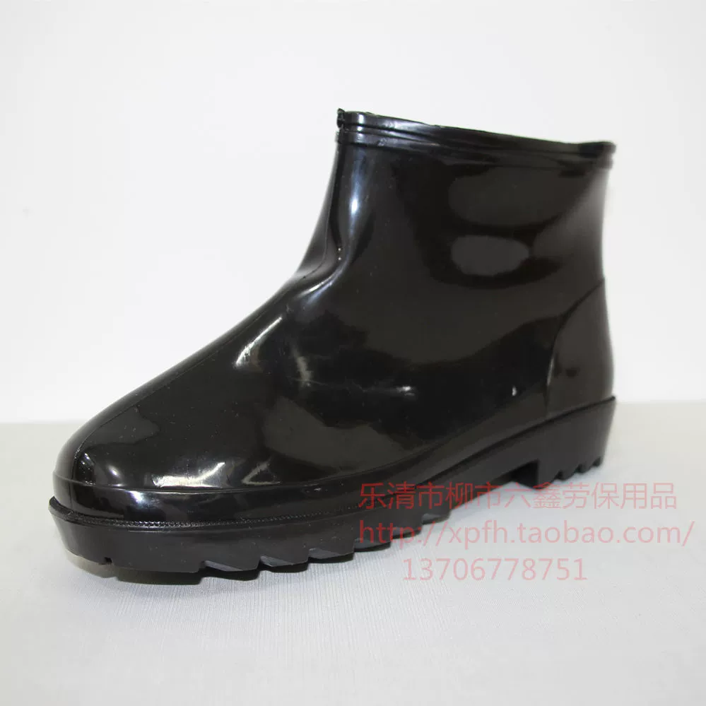 Giày cao su nam nửa chiều cao của Shunlian không thấm nước và chống dầu chống axit và nhựa chống axit - Rainshoes