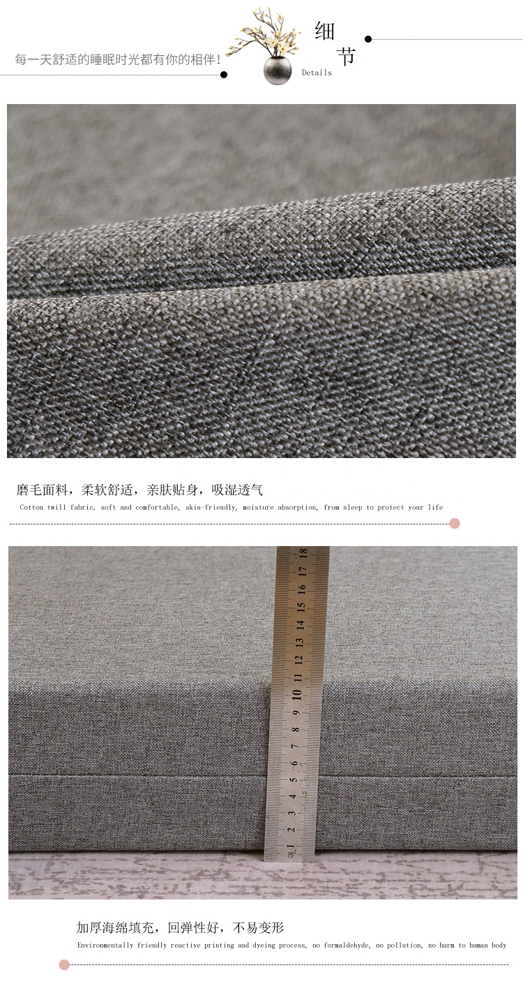 Tùy chỉnh dày 45D vải lanh mật độ cao cứng bọt biển sofa đệm ghế đệm gỗ rắn bay cửa sổ đào tạo xe tăng các mẫu đệm ghế gỗ