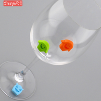 Elf pattern silicone suction cup glass Wine glass mark label recognizer Hotel KTV bar supplies