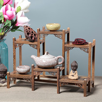 Chicken Wings Wood Chinese Style Containing Rack Solid Wood Tea Cup Shelf Tea Dau Bou Rack Small Pu-erh Tea Tea Set Accessories
