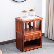 Tea table Tea side cabinet Chinese household rosewood tea rack solid wood small tea table shelf sofa side few small tea table