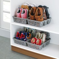 Japan imported plastic shoe rack shoe box 3 times to save shoe cabinet space shelf household slipper storage box