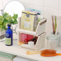 Japan imported plastic desktop storage box small dressing table finishing basket Mini can be superimposed storage basket