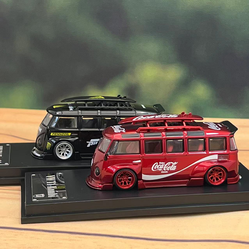 1:64 Volkswagen T1 Kombi Wide body modified spoon GULF alloy car model-Taobao