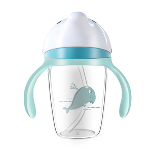 儿童防摔防漏带柄学饮杯