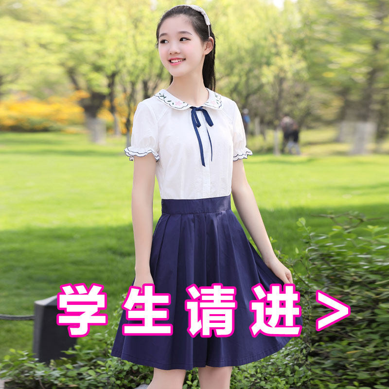 2022 new mid-length skirt summer dress 12 middle school student dress 13 big boy 15-year-old girl children small fresh