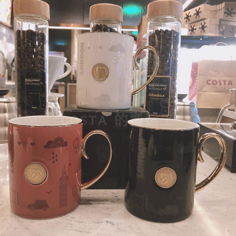 Costa mug ceramic water cup coffee badge London style light luxury simple Nordic coffee cup 355ml