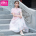 phụ nữ ngắn bông áo khoác của mùa hè 2020 sườn xám mới đầu được cải thiện thời trang ngắn tay thanh niên Trung Quốc Tang váy 