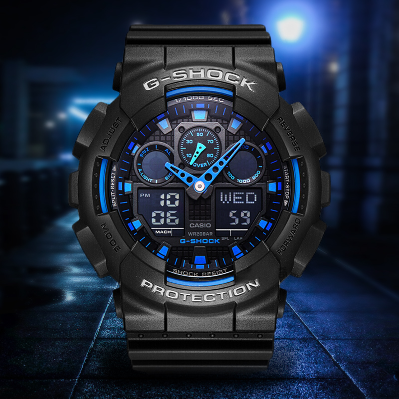 g shock blue line