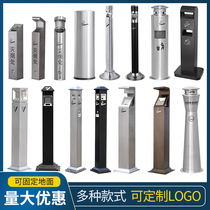 Stainless Steel Smooty Column Hotel Outdoor Smoking Area Hanging Cylinder Cigarette Ash Petri Box Hanging Wall Type Cigarette Head Collector
