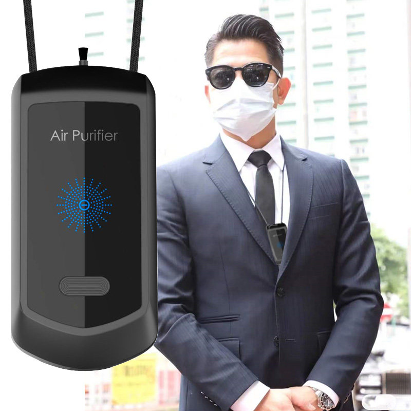 Negative ion portable carry-on air purifier hanging neck necklace with hanging neck carrying germicidal mini mini