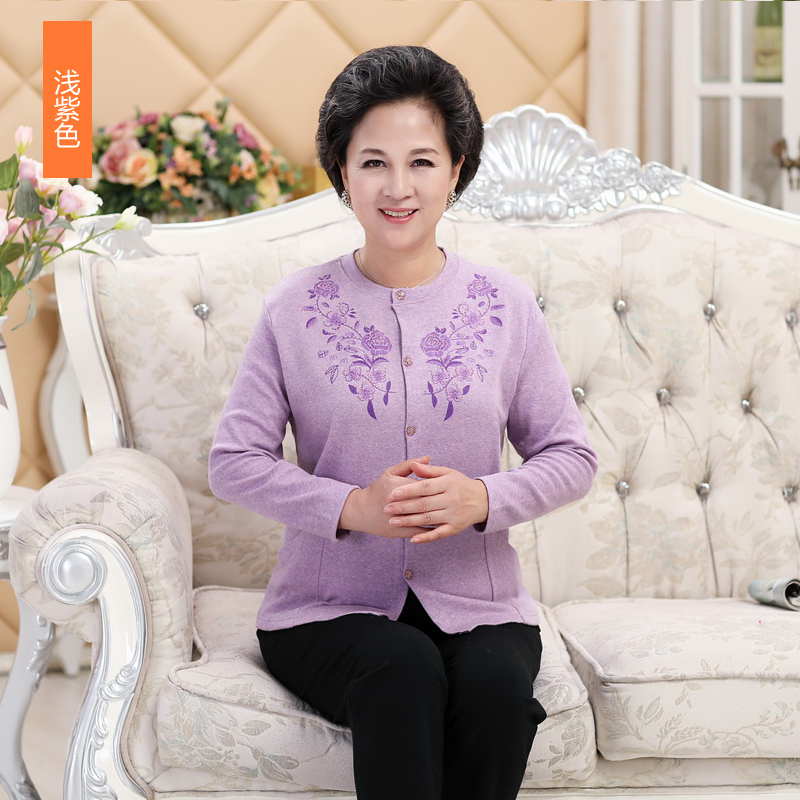 Thưa trung niên quần áo cao cấp bông cardigan mùa thu trên cardigan ấm cơ thể bông len ông già dài tay áo một mảnh đồ lót mùa đông