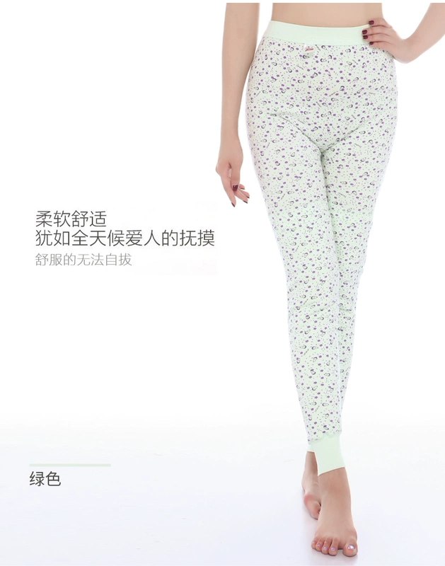 Lai Xiner quần nữ trung niên cotton dài đến đầu gối Quần lưng cao và quần legging sau quần cotton quần legging hàn quốc