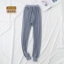 Quần trung niên và người cao tuổi quần mùa thu nam cotton rộng kích thước lớn quần ấm ông bố quần đáy quần cộng với phân bón tăng quần quan cotton dai nu Quần nóng lên