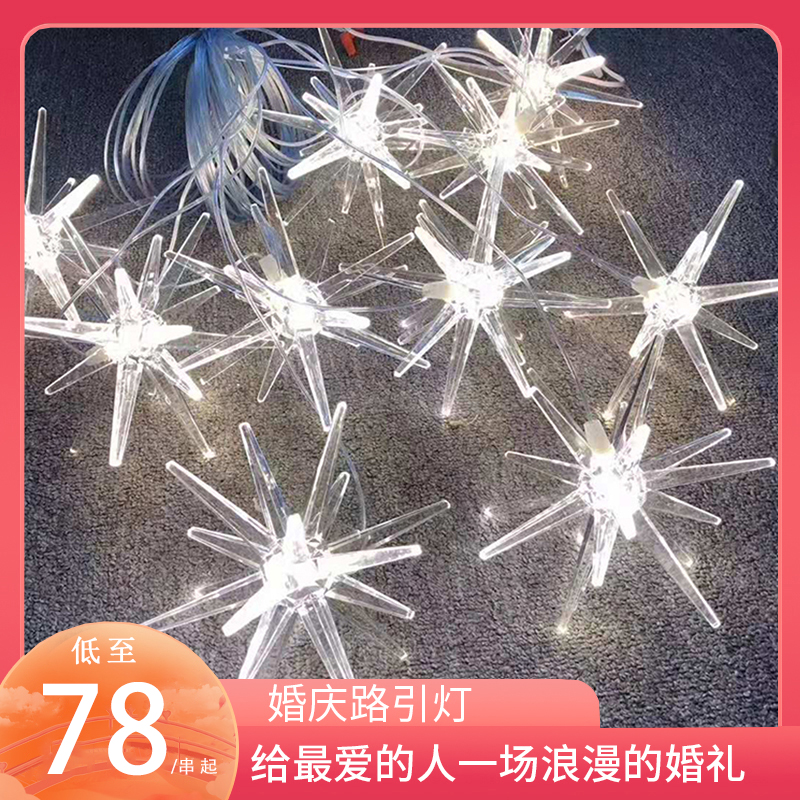 Transparent sea urchin lamp wedding confession proposal outdoor atmosphere lamp indoor acrylic wedding starry sky light string
