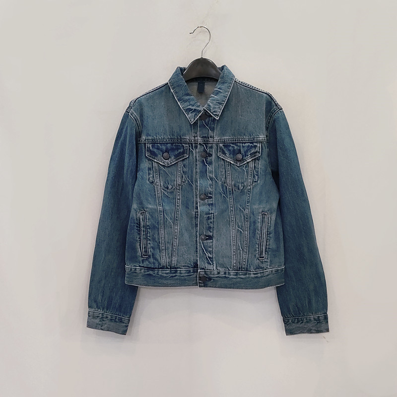 European and American Export Spring Classic Cotton Trucker Jacket Loose Casual Short Lapel Denim Jacket for Women
