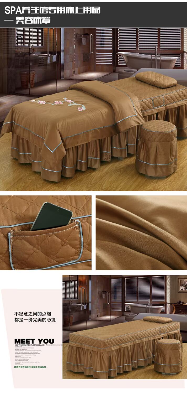 Simple bông denim bedspread vẻ đẹp thẩm mỹ viện Continental 100% bedspread bông trải giường massage Body - Trang bị tấm mẫu ga giường spa