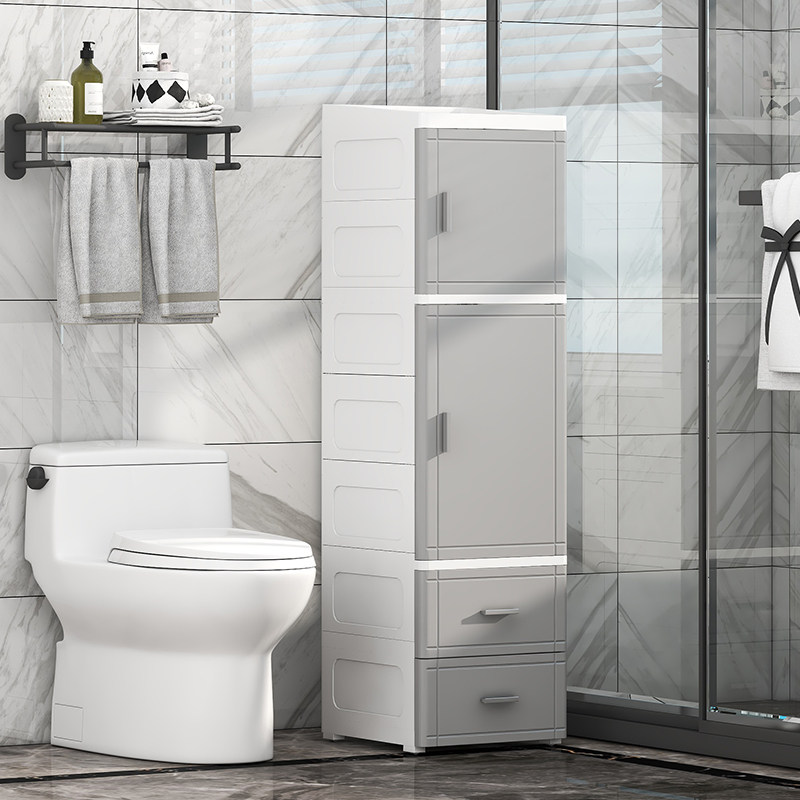 25 35cm Powder room crevice storage cabinet Drawer kitchen crevice storage rack Plastic narrow edge storage cabinet