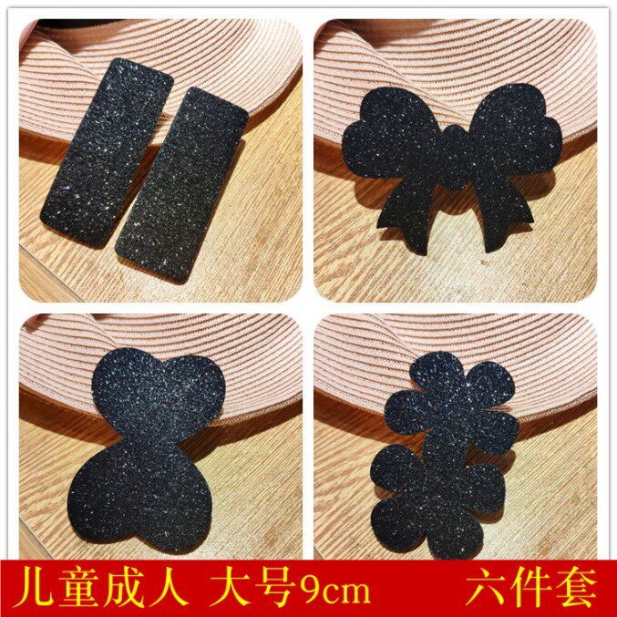 9cm large bangs sticker Velcro simple sticky hair sticker post adult broken hair sticker magic sticker woman