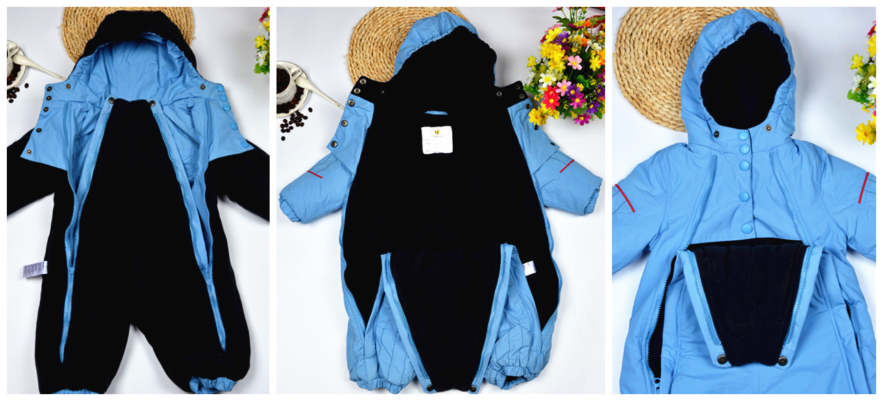 Trẻ em thương hiệu mùa đông dày romper jumpsuit tấn công jumpsuit bé trai và bé gái mặc ngoài trời trượt tuyết cao cấp quần áo trẻ sơ sinh