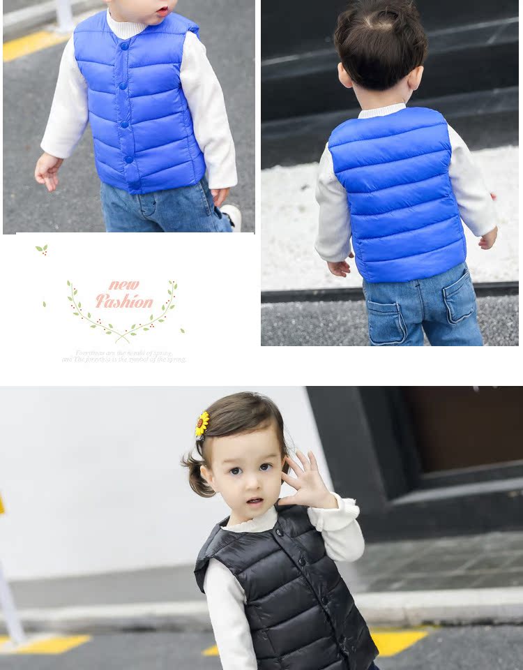 Áo chống nắng cho trẻ em mới xuống áo cotton cho bé trai và bé gái mặc vest trong phiên bản áo ấm của trẻ em Hàn Quốc shop trẻ em