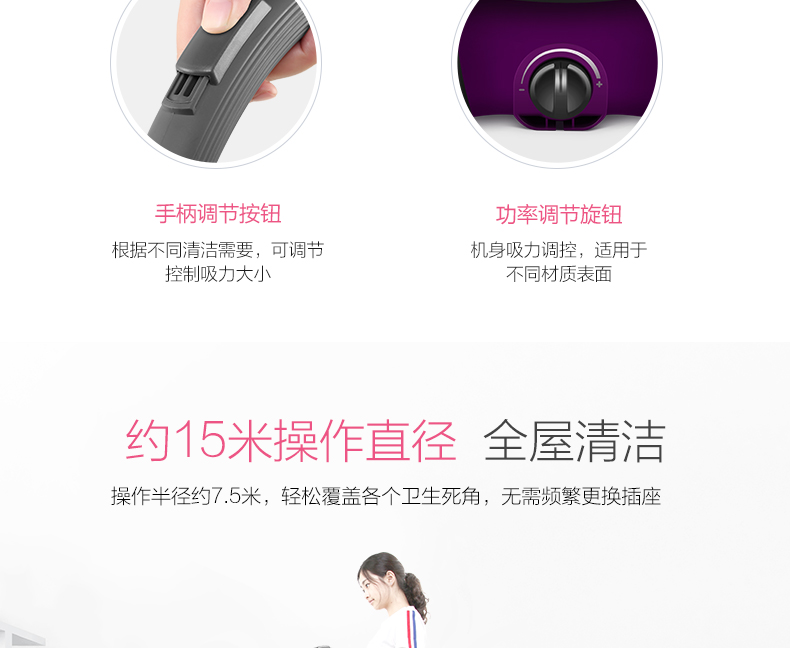 máy hút bụi khô và ướt Haier thương hiệu máy hút bụi gia đình mạnh vệ sinh gia đình cực kỳ yên tĩnh công suất cao đa chức năng hút đầu hút lớp rô bốt lau nhà