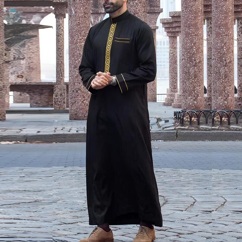 Moroccan Ethnic Clothing Men's Long Robe Embroidered Long Loose Dress Long Gown Arab Robe Moroccan Ethnic Clothing Men's Long Robe Embroidered Long Loose Dress Long Gown Arab Robe