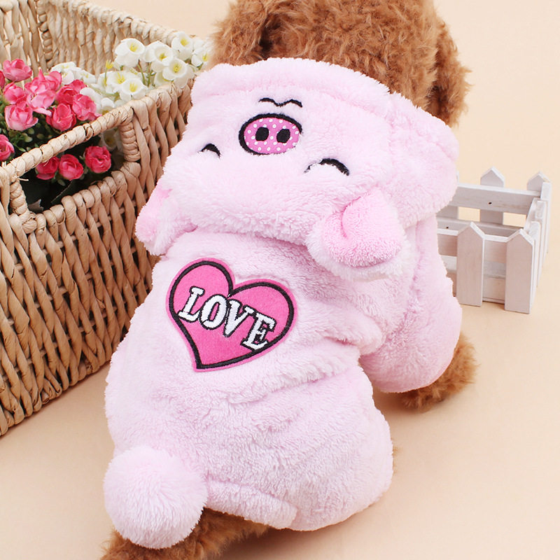 Dog Clothes Autumn Winter Coral Suede Warm Teddy Clothes Pets Clothes Puppies Clothes Dogs Pet Supplies