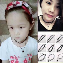 Children Necklace Korean version Ornament Girl Neck Lock Bone Chain Girl Neck Chain 100 Neck Chain 100 Hitch Decoration Princess Neckline Accessories Tide