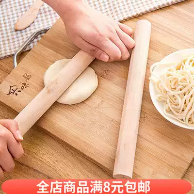 Full 6 yuan kitchen household large wooden rolling noodle stick dumpling skin rolling noodle stick solid wood rolling noodle stick roller