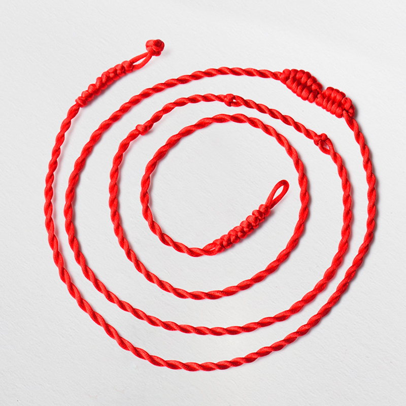 Qingxiangtai 2022 Year of the Tiger Phoenix Tail Fortune Red Rope Waist Refining Female Male Life Year Red Rope Belt Waist Rope Sexy Simple