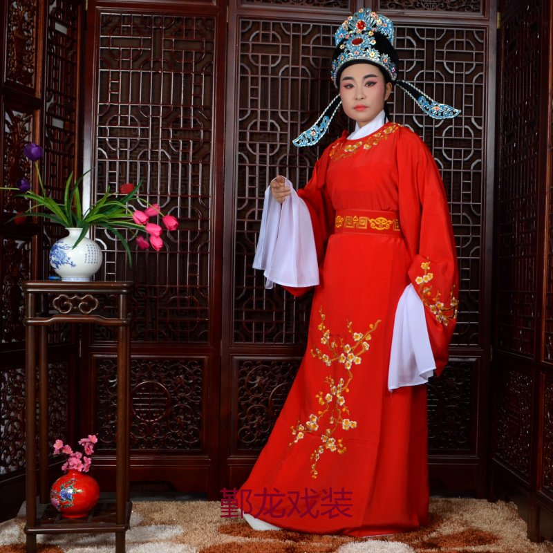 New drama opera The more drama Huangmei opera Minsheng drama Round collar The small raw clothes Baoyu costumes Plum Plum Flowers and Plum Flowers