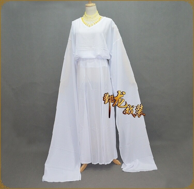 Silver Dragon's new quality snow spinning material Skilled Water Sleeves Lining the more drama Huangmei Opera Xiaotan girl lingerie water sleeve vegetarian dress