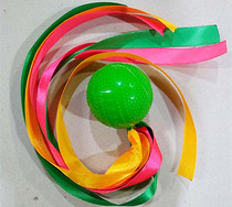Silicone Green Orange soft ball A variety of colored thick colored yarn Ribbon Ball force soft ball ball diameter 6CM soft ball long thick