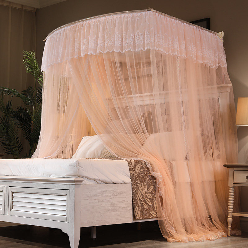 U-shaped retractable rod mosquito net 1 5m bed 1 8m bracket 2m household U-shaped simple article summer bed linen account - Taobao