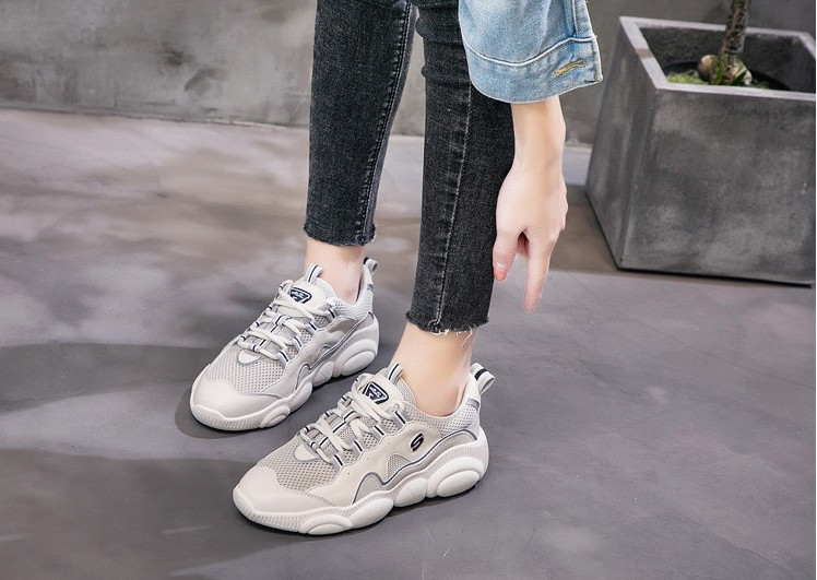 Hong Kong Netface Old Dad XIE Female 2023 new female Spring Summer Breathable Little Bear Bottoms Casual XIE Air Cushion Running Sports-Taobao