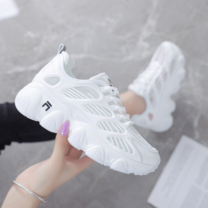 Tennis Red Old Daddy Shoes Women Ins Tide Autumn Winter New Thick Bottom Heightening Breathable Little White Shoes Casual Sneakers